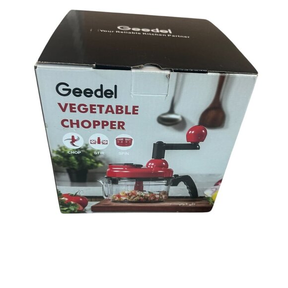 Geedel Manual Vegetable Chopper Dicer Egg Separator Red NIB BRAND NEW - Picture 2 of 8